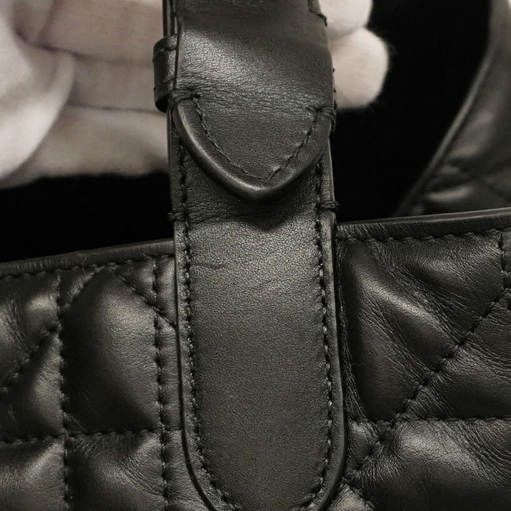 Dior Cannage Toujours Handbag Black Leather Champagne - Picture 9 of 14